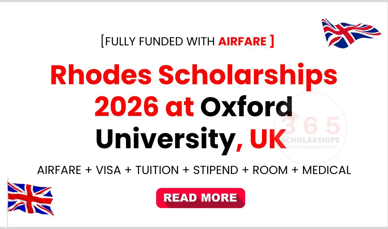 Rhodes Scholarships 2026 at Oxford University [Fully Funded]