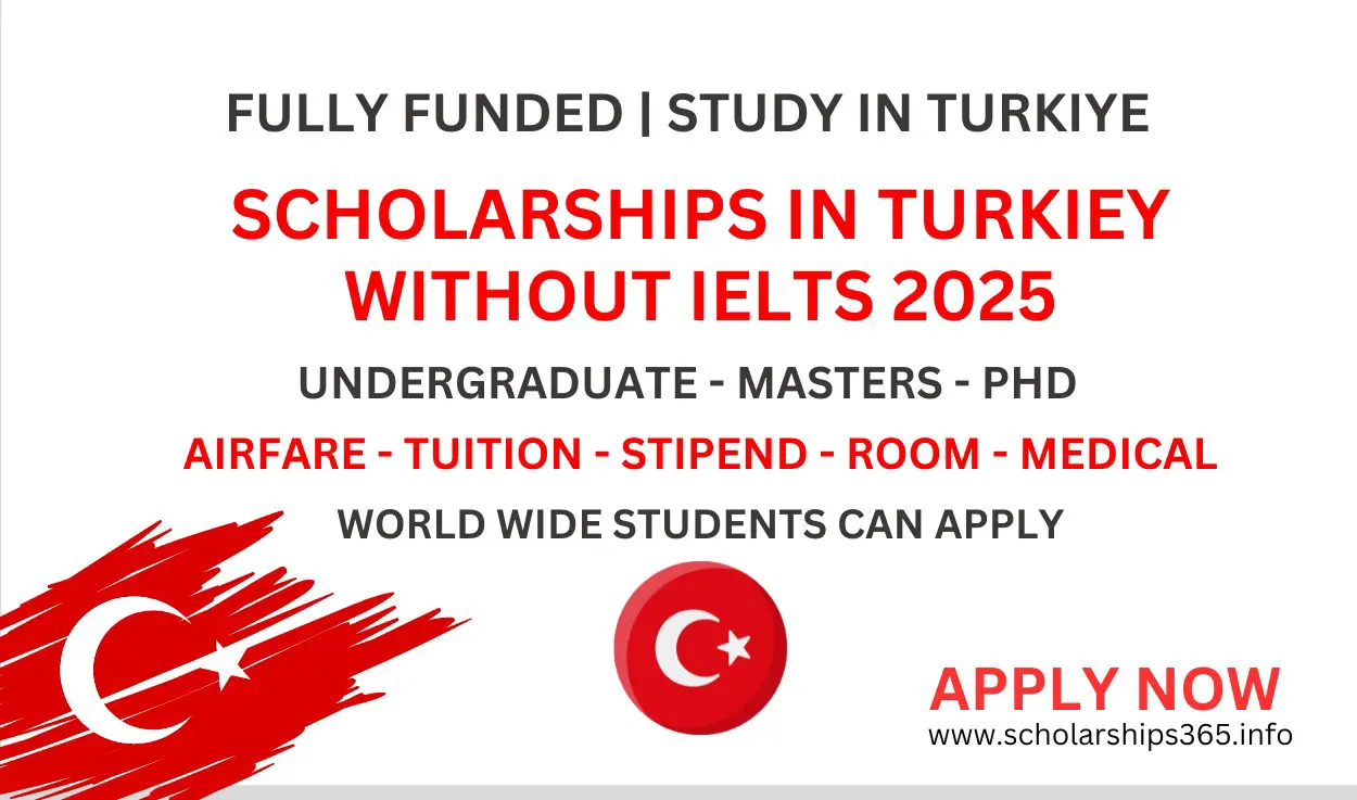 Scholarships in Turkiye Without IELTS 2025 [Fully Funded Scholarships | Study in Turkiye 2025