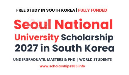 Seoul National University Scholarship 2027 (Fully Funded)