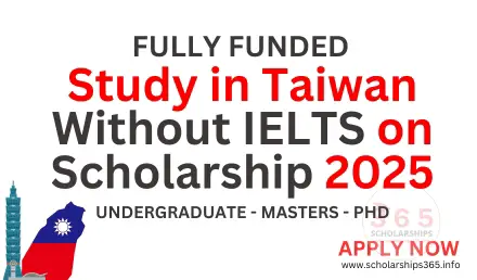 Study in Taiwan Without IELTS on Scholarship 2025-2026