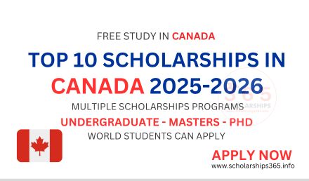 Top 10 Scholarships in Canada 2025-2026 | Study in Canada