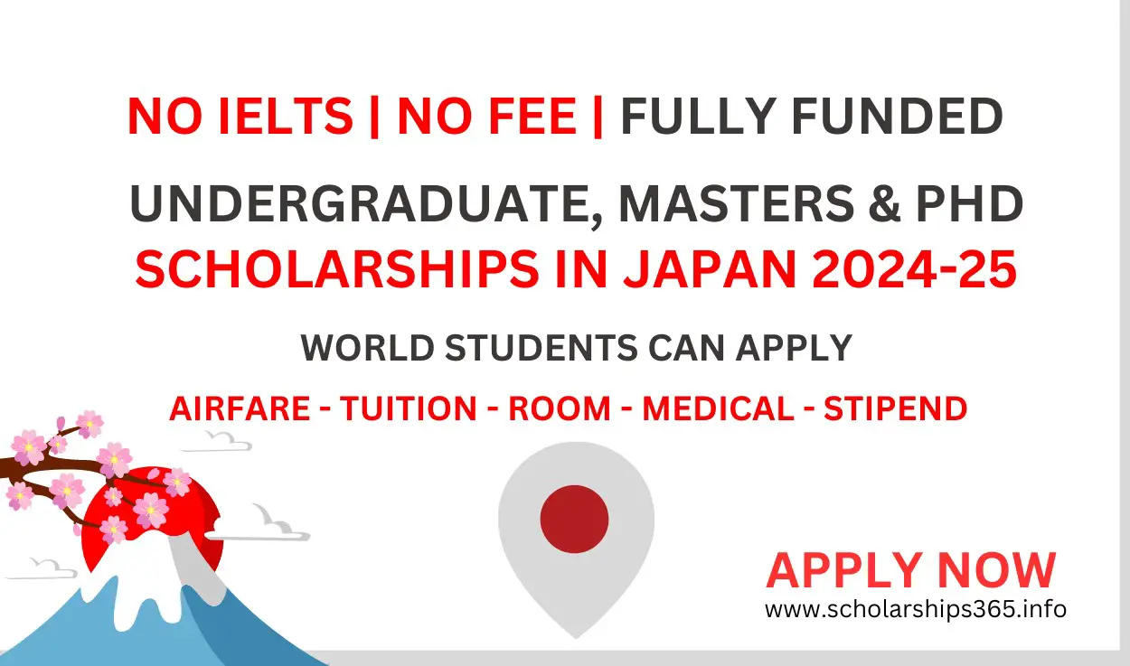 Undergraduate, Masters and PhD Scholarships in Japan 2024-2025 [Fully Funded Scholarships]