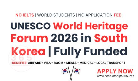 UNESCO World Heritage Forum 2026 in Korea | Fully Funded