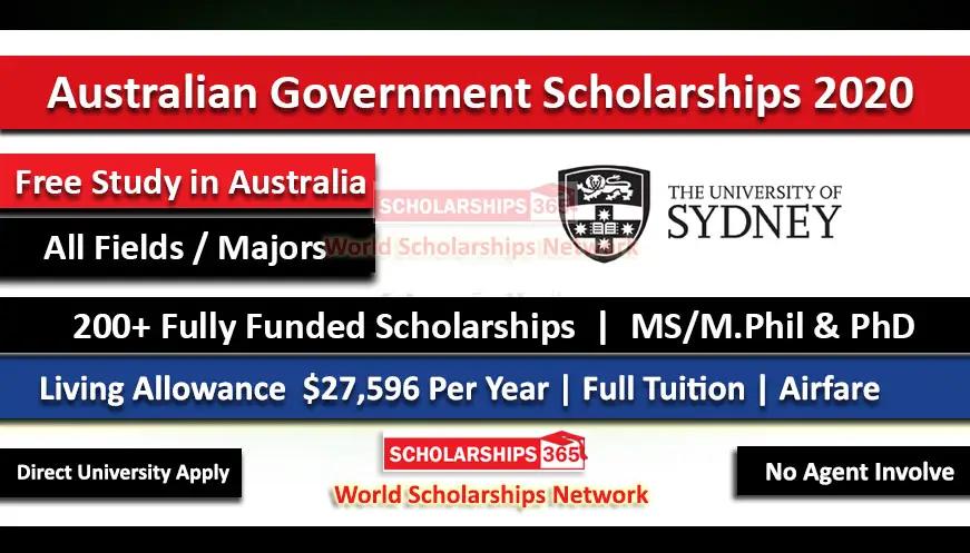 Australian Government Research Training Program scholarships 2020