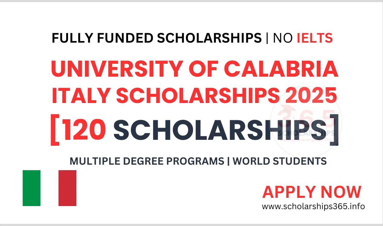 University of Calabria Italy Scholarship 2025 [120 Fully Funded Scholarship]