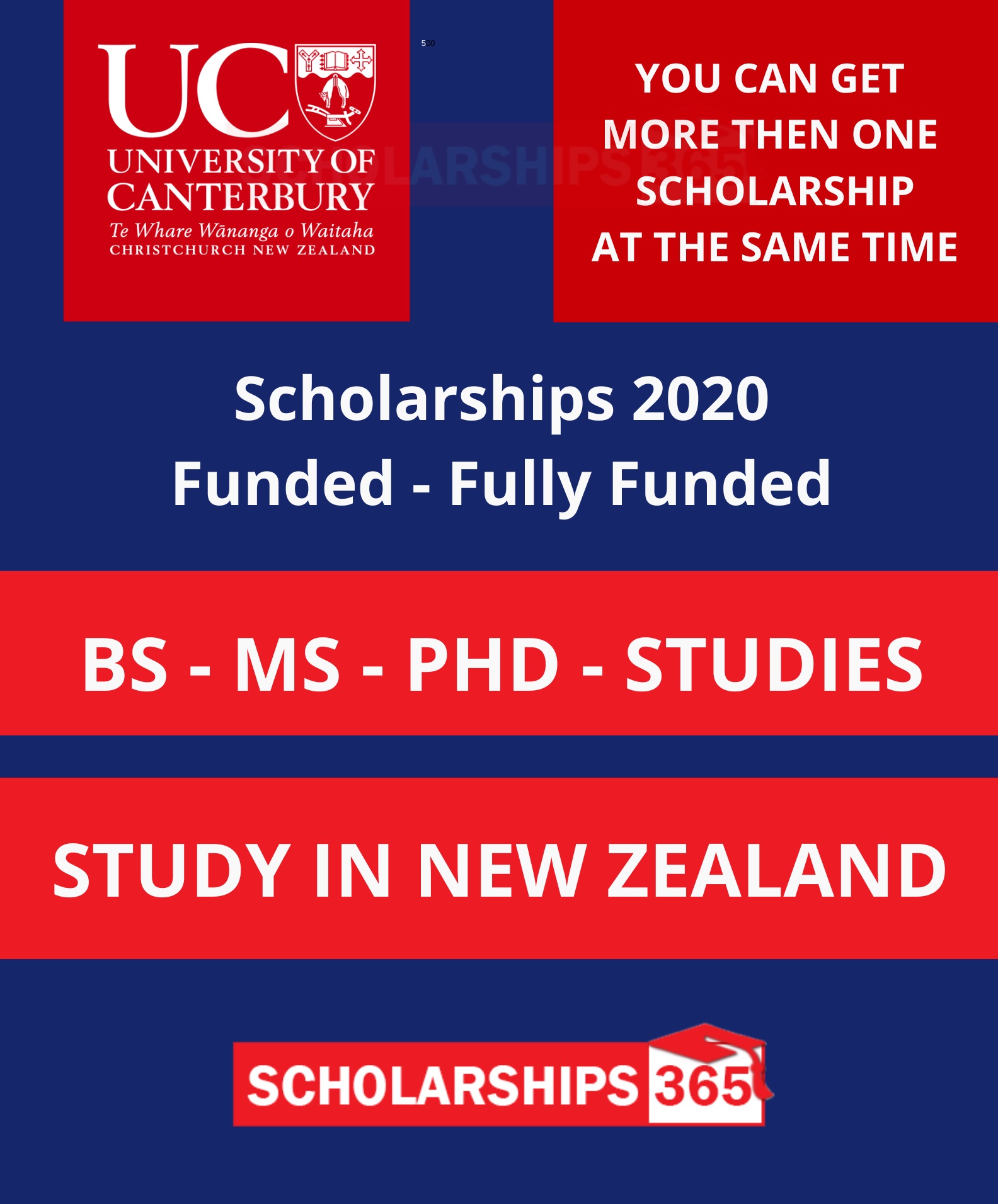 University of Canterbury Scholarships 2020 - Fully Funded