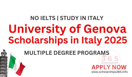 University of Genova Scholarship in Italy, Europe 2025-26