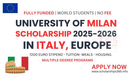 University of Milan Scholarship 2025 in Italy - Fully Funded