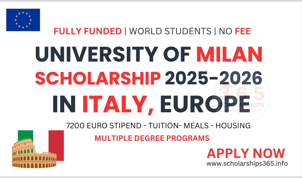 University of Milan Scholarship 2025-2026 in Italy - Fully Funded