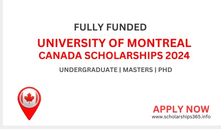 University of Montreal Canada Scholarship 2024, Fully Funded