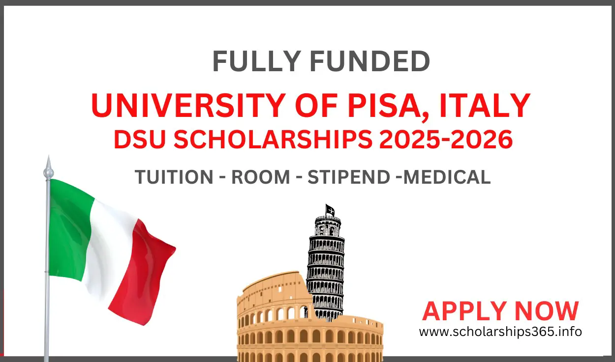 University of Pisa DSU Scholarship in Italy 2025-2026 | Fully Funded