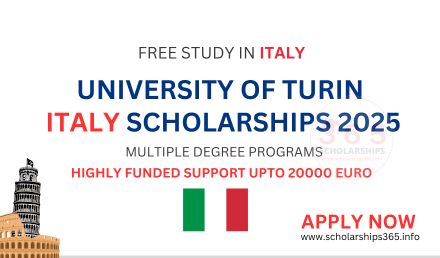 University of Turin Scholarships 2025-2026 in Italy, Europe