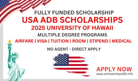 USA ADB Scholarships 2025 - University of Hawai Fully Funded