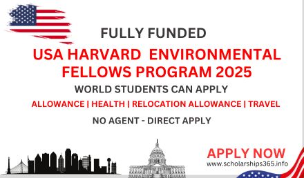 USA Harvard Environmental Fellows Program 2025, Fully Funded