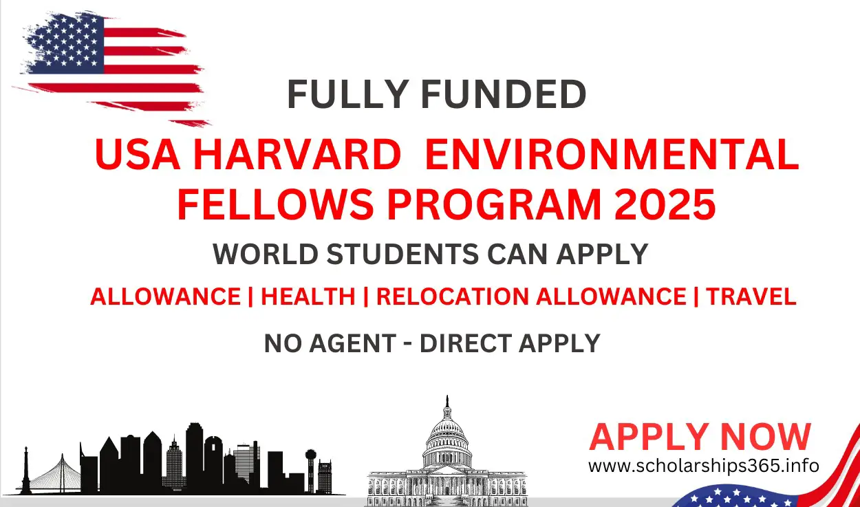 USA Harvard Environmental Fellows Program 2025 | Fully Funded Fellowship