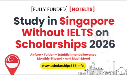 Study in Singapore Without IELTS on Scholarship 2026