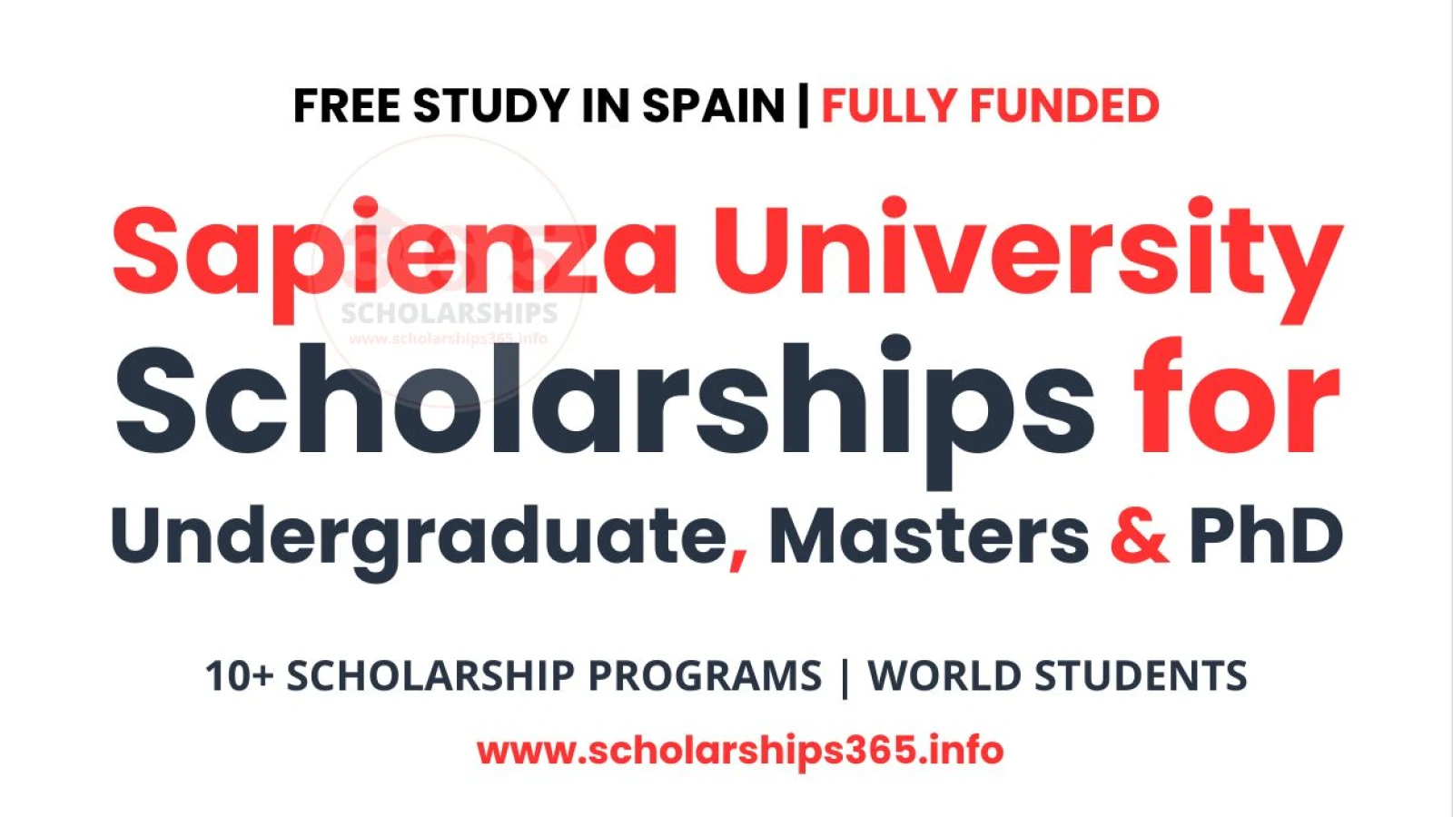 Sapienza University Scholarships in Italy [Fully Funded]
