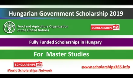 Hungarian Government Scholarship 2019 for Master Study