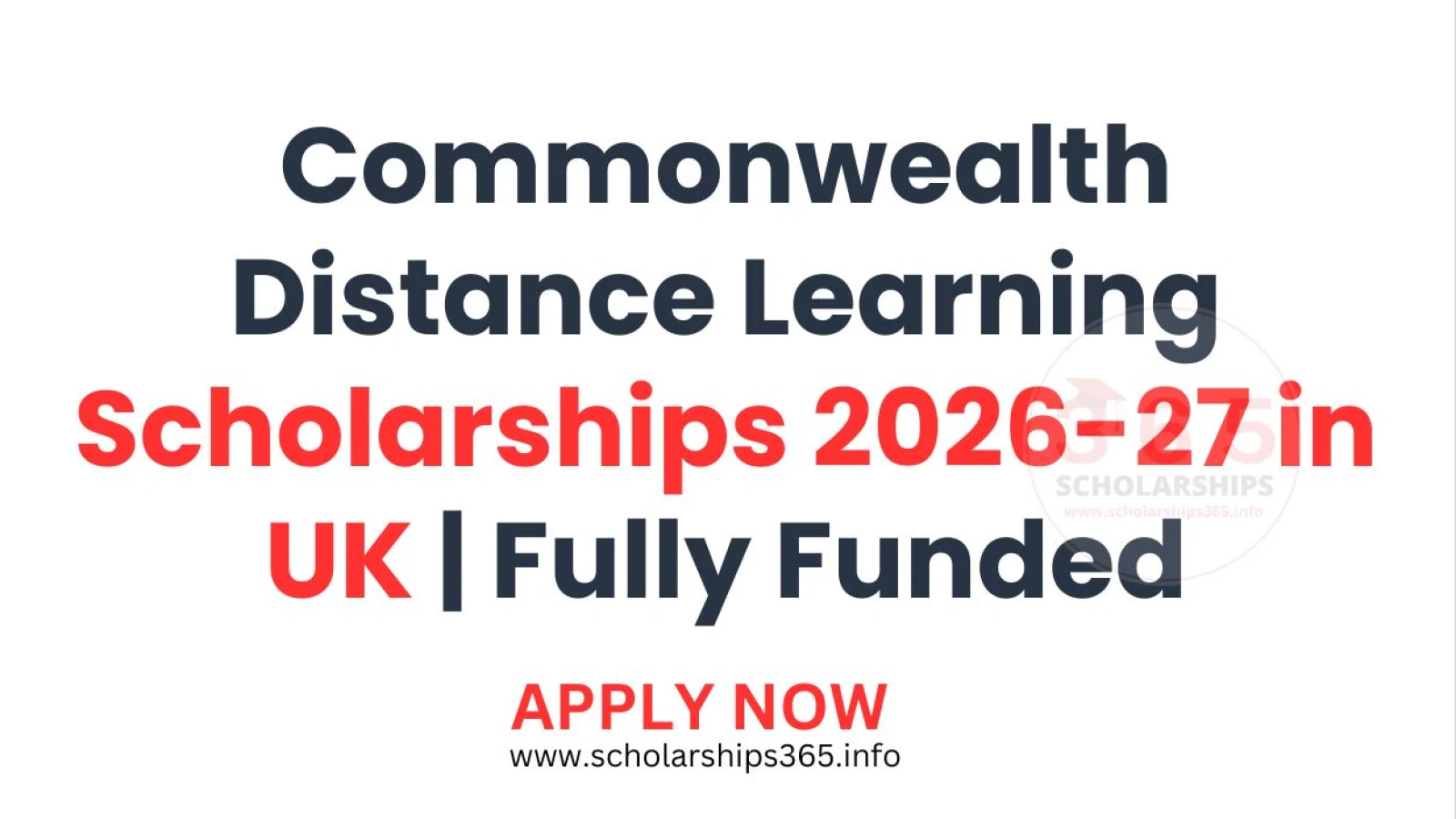 Commonwealth Distance Learning Scholarships 2026-27 in UK | Fully Funded