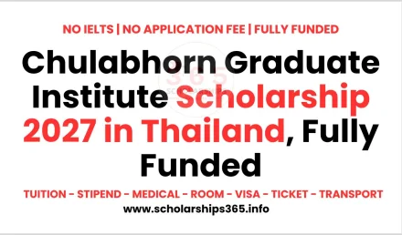 Chulabhorn Graduate Institute Scholarship 2027 in Thailand | Fully Funded
