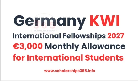 Germany KWI International Fellowships 2027 | €3,000 Monthly Allowance