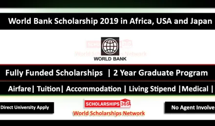 World Bank Scholarships 2019 in Africa, USA and Japan - Fully Funded