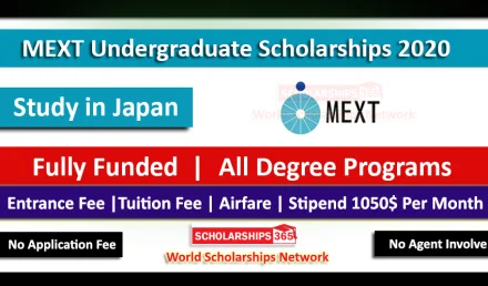 MEXT Undergraduate Scholarships 2020 Fully Funded - Japanese Government Scholarship