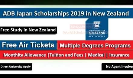 ADB Scholarship Program 2020-2021 in University of Auckland Fully Funded