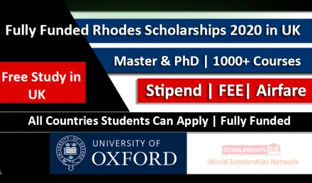 Rhodes Scholarships 2020-2021 in UK at Oxford University Fully Funded