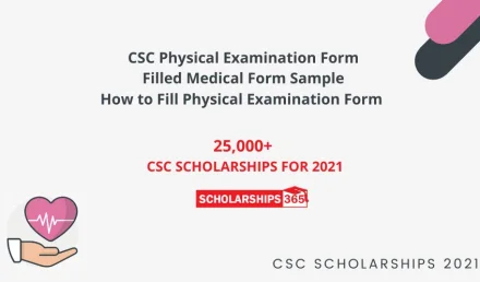 Physical Examination Form for CSC Scholarship 2021 - Study in China