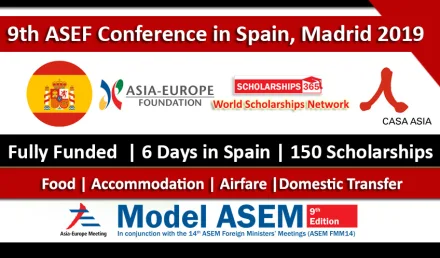 9th ASEF Conference in Spain Madrid 2019 Fully Funded For Students - Asia Europe Foundation