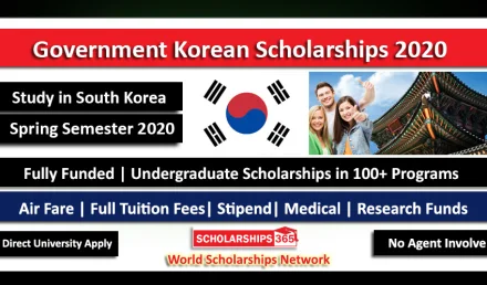 Korean Government Scholarship 2020 For International Students - Fully Funded