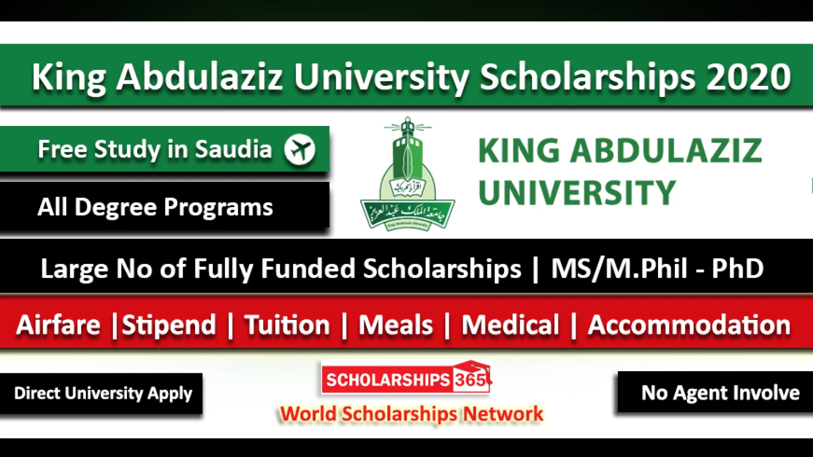 King Abdulaziz University Scholarship 2020 Saudi Arabia For Master, PhD - Fully Funded