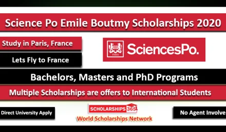 Emile Boutmy Scholarship 2020 in France for International Students at Science Po