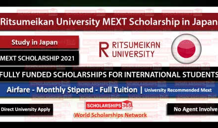 Ritsumeikan University MEXT Scholarship in Japan 2021 - Fully Funded