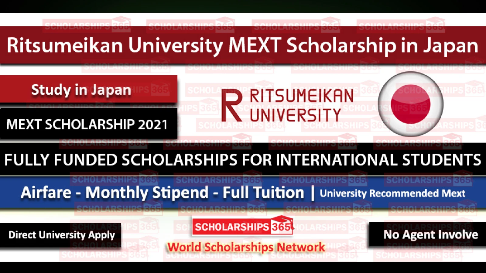 Ritsumeikan University MEXT Scholarship in Japan 2021 - Fully Funded