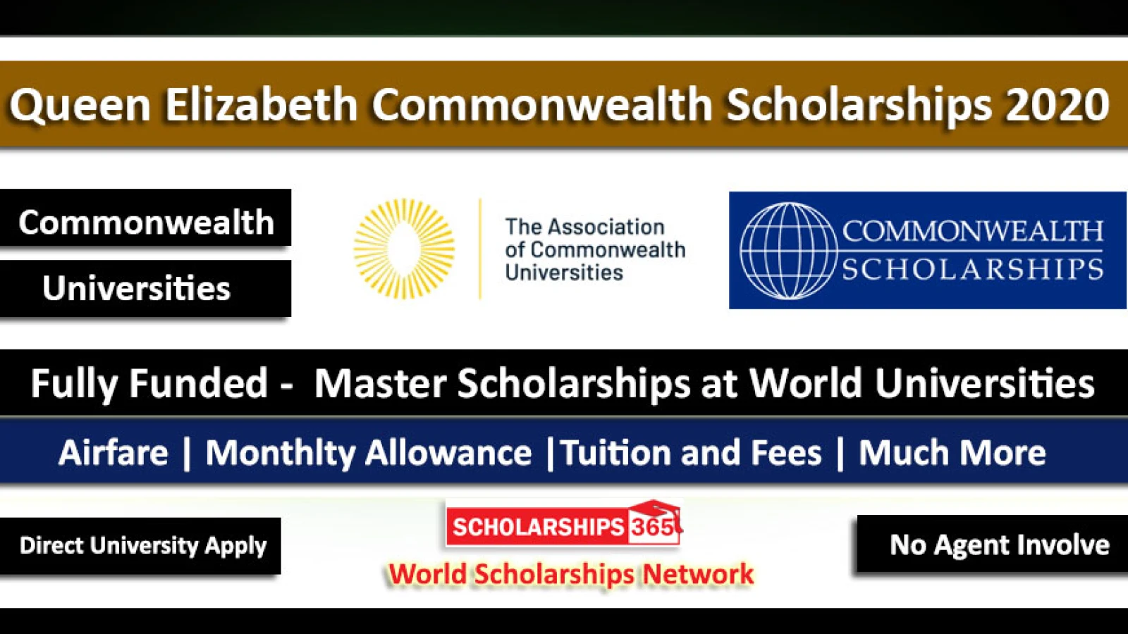 Queen Elizabeth Commonwealth Scholarship 2020 - Fully Funded