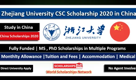 Zhejiang University Chinese Government Scholarship (CSC) 2020 - Fully Funded