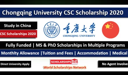 Chongqing University CSC Scholarship 2020 - Chinese Government Scholarship