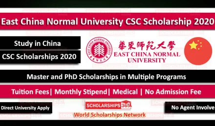 East China Normal University CSC Scholarship 2020 - Fully Funded - Chinese Government Scholarship
