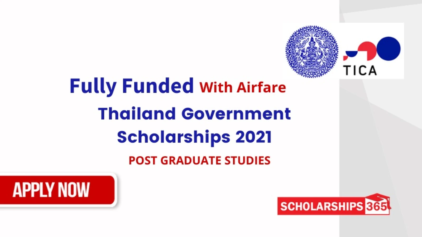 Thailand Government Scholarship 2021  - Fully Funded