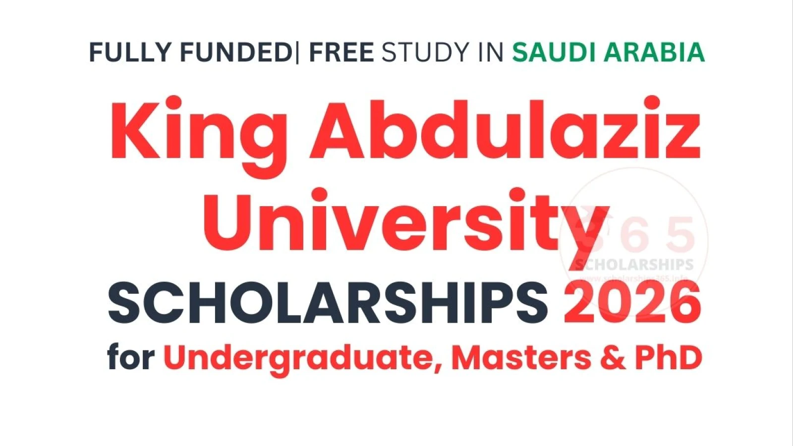 King Abdulaziz University Scholarships 2026 Saudi Arabia [Fully Funded]