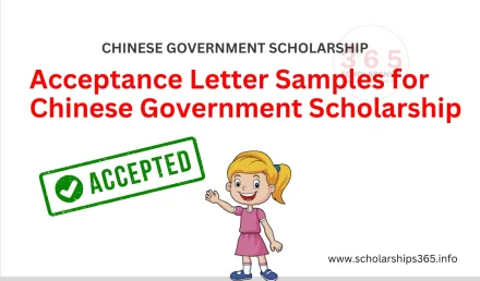Acceptance Letter Samples for Chinese Government Scholarship 2025