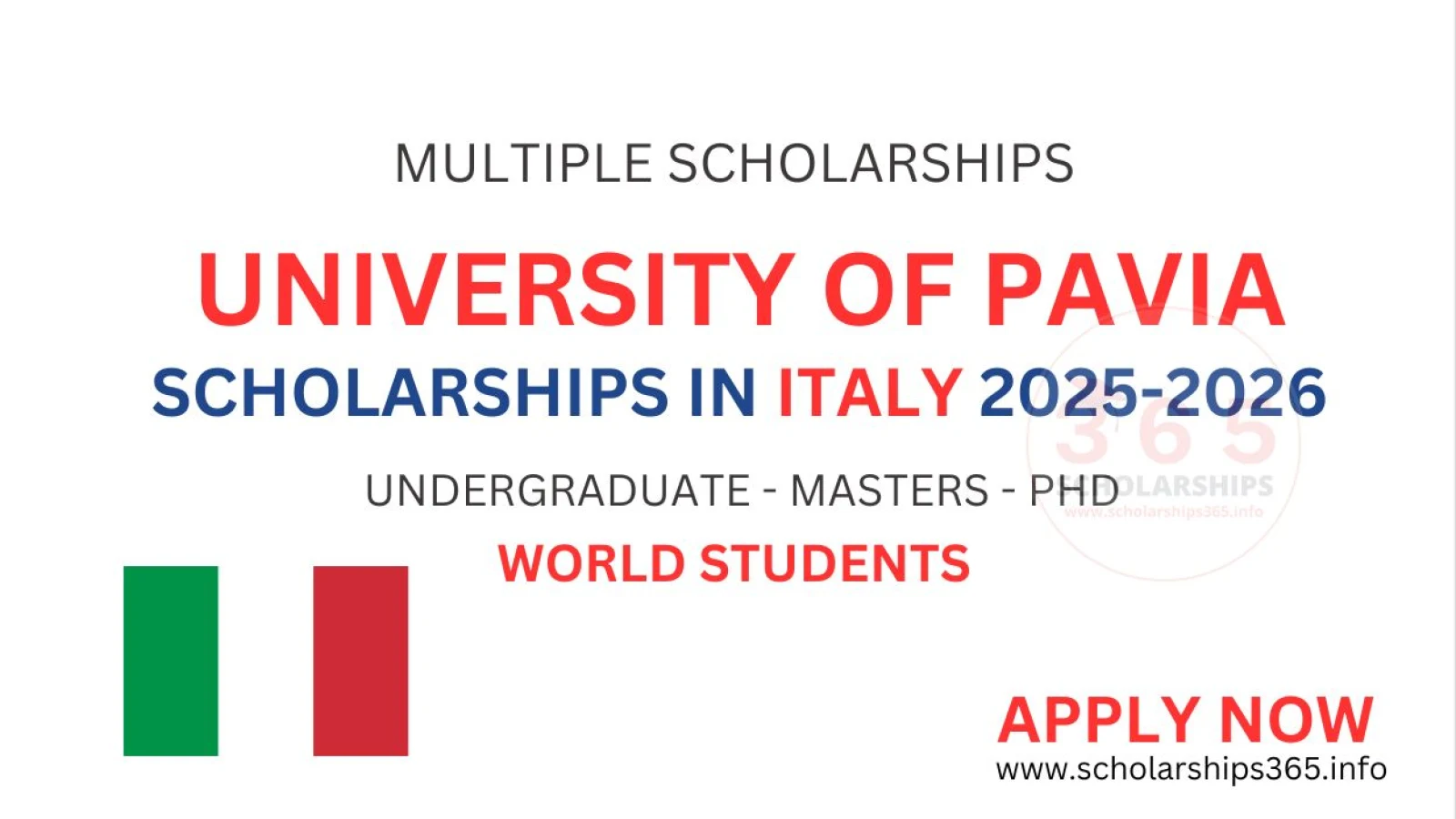 University of Pavia Scholarships in Italy 2025-2026 [Funded / Fully Funded]