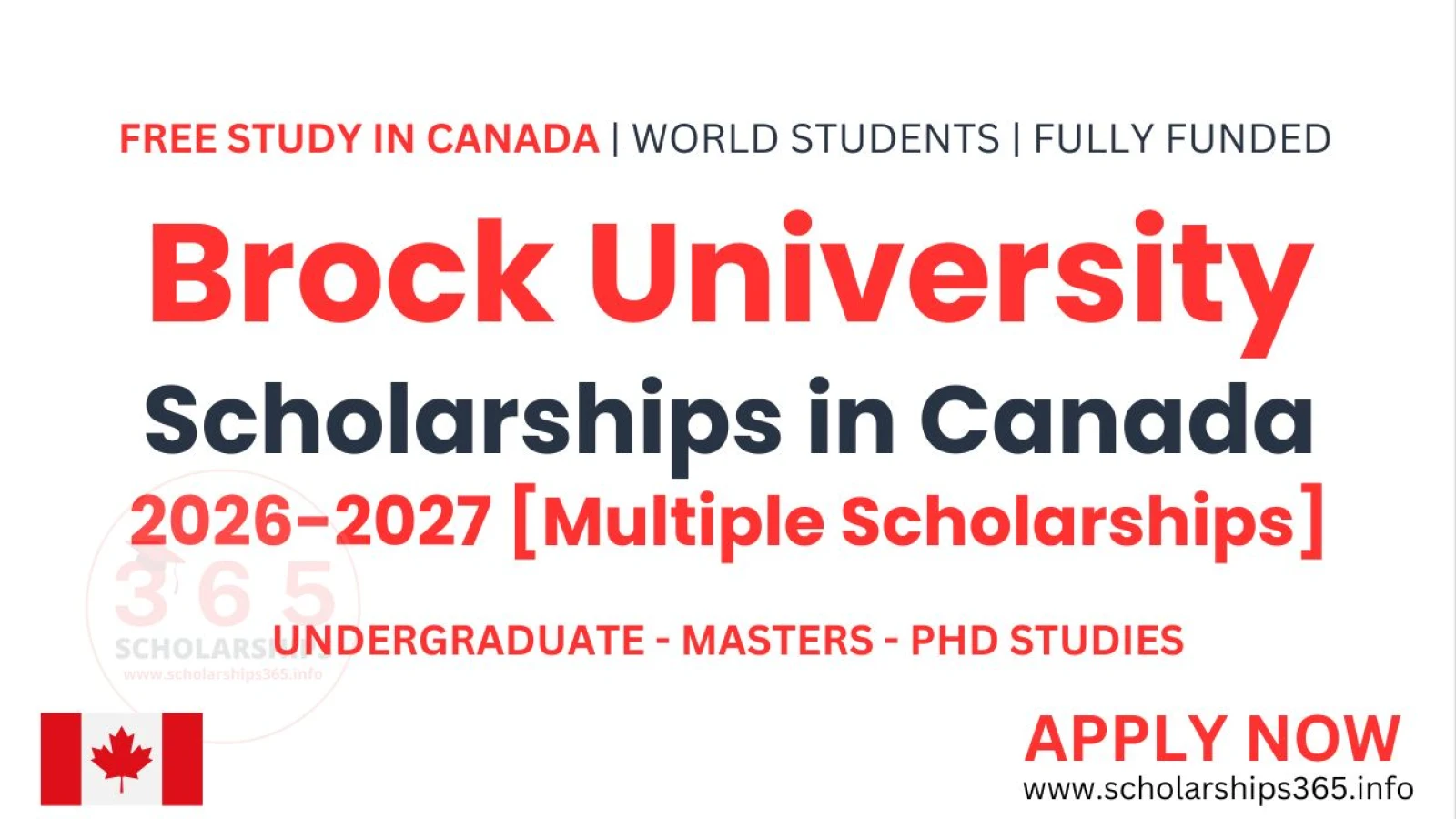 Brock University Scholarships 2026 in Canada [Multiple Scholarships]