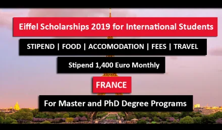 Eiffel Scholarships 2019-2020 for International Student Fully Funded