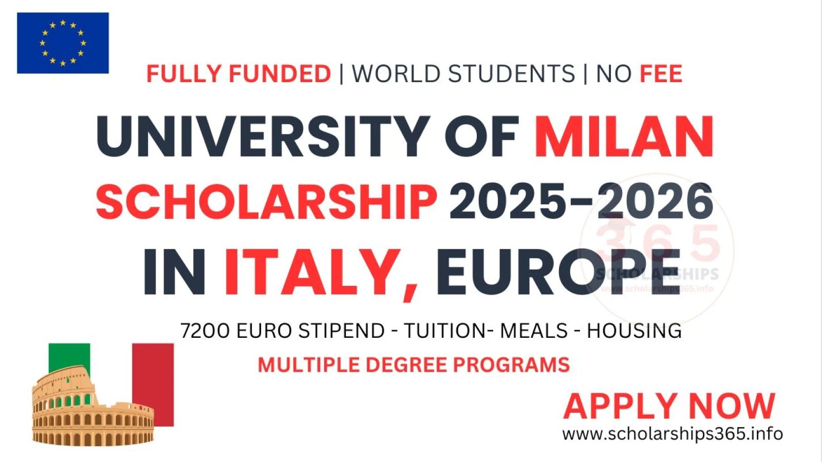 University of Milan Scholarship 2025-2026 in Italy - Fully Funded