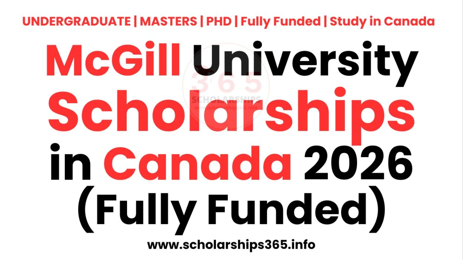 McGill University Scholarships in Canada 2026 (Fully Funded)