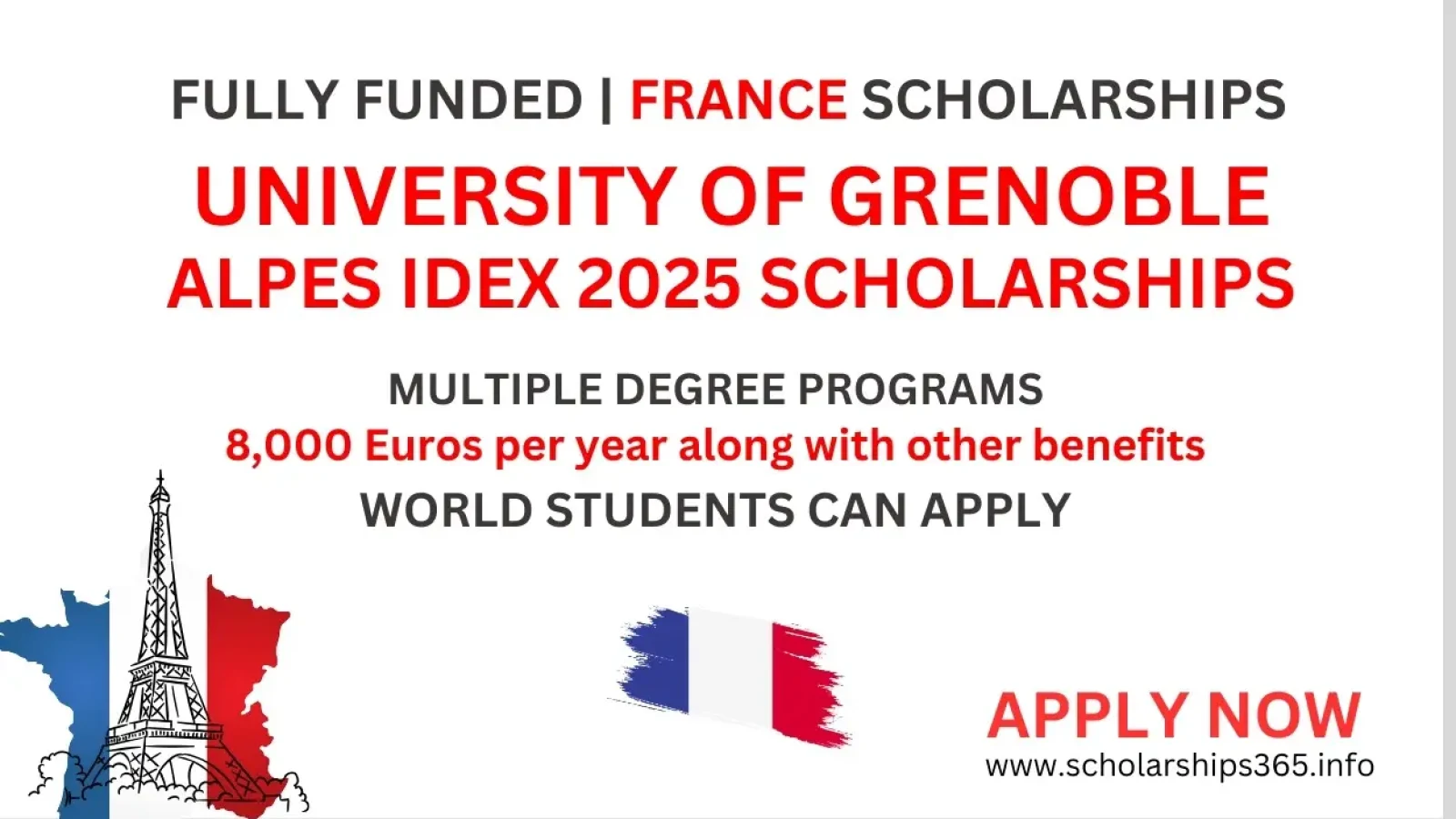 University of Grenoble Alpes Idex Scholarship 2025-2026 in France | Fully Funded