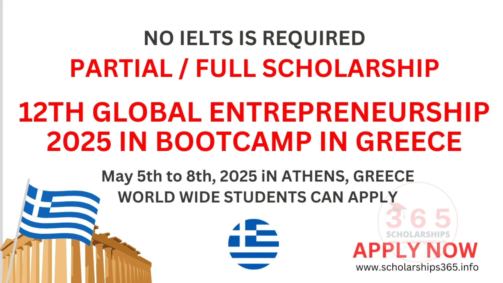 12th Global Entrepreneurship Bootcamp in Athens Greece 2025 | Partial / Full Scholarships